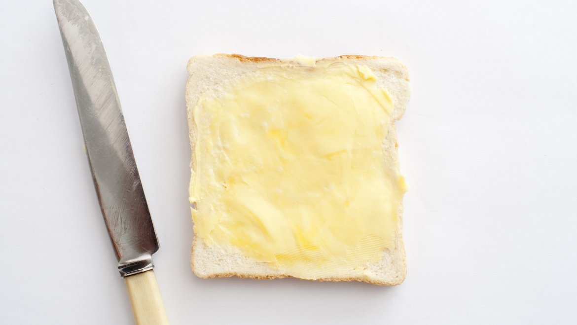 Butter White Bread Slice with Cheese