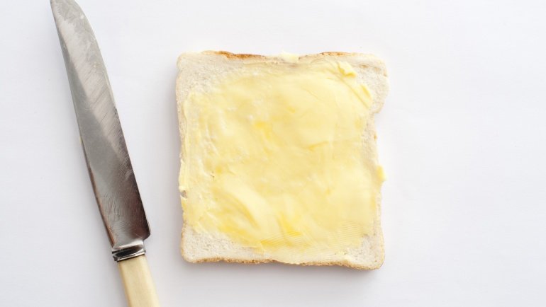 Butter White Bread Slice with Cheese
